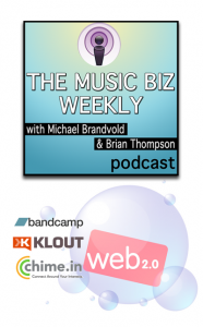 Social Meida Updates from Klout, Bandcamp and Chime.in