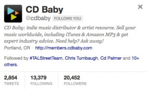 CD Baby Twitter