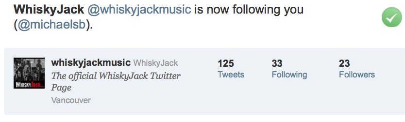WhiskyJackMusic Twitter Profile