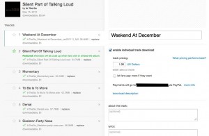 Bandcamp User Interface