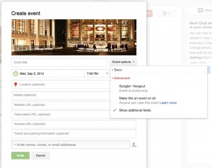Google+ Event Setup Google+ Event Setup