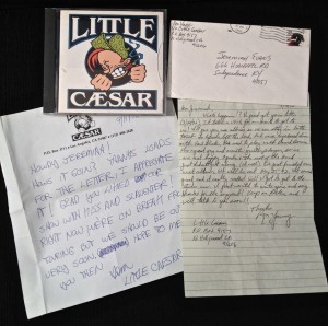 Little Caesar fan letters